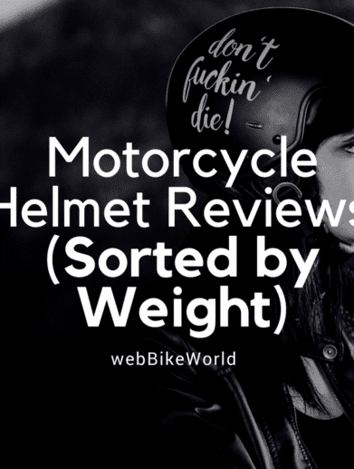 Motorcycle Helmets - Sorted by Weight