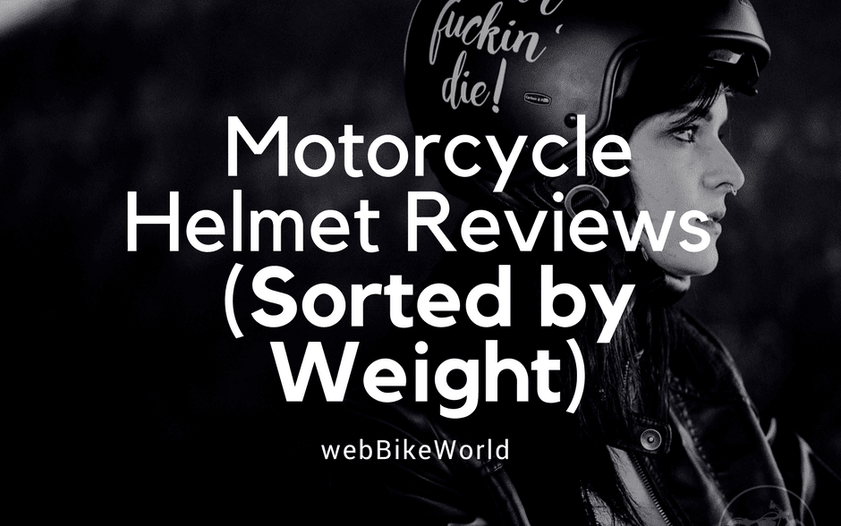 Motorcycle Helmets - Sorted by Weight