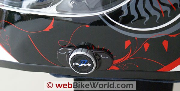 Blutek Motorcycle Helmet With Integrated Bluetooth Intercom - Bluetooth Controller