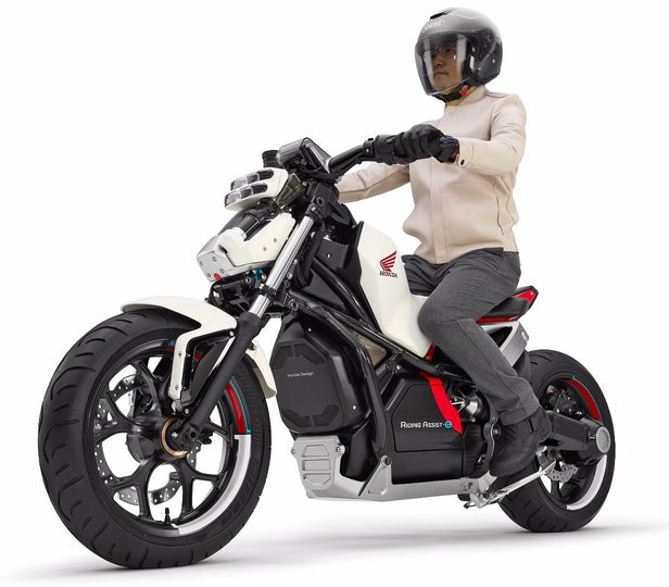 Honda reveals electric self-balancing concept Honda Riding Assist-e self-driving standardise warn