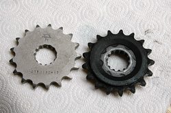 JT replacement front sprocket vs. original Triumph front sprocket