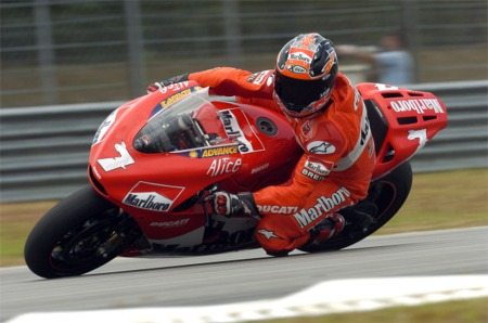 Carlos Checa on the Ducati GP5