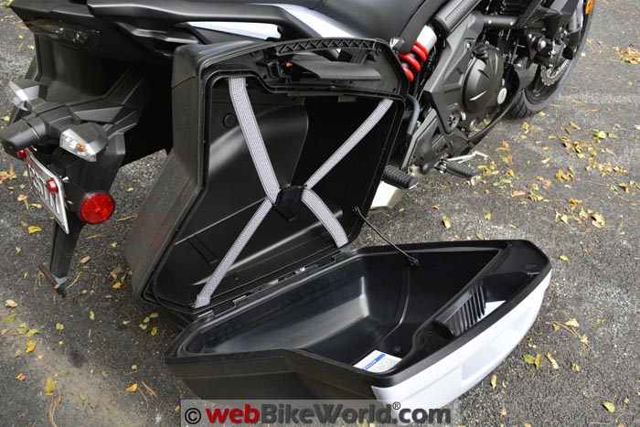 2015 Kawasaki Versys 650 LT Saddlebag Open