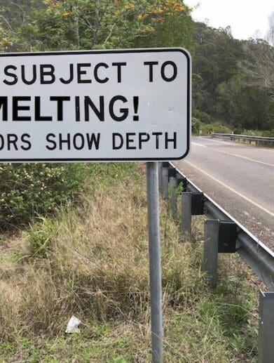 New roadworks on Mt Glorious melting tar reservations bitumen