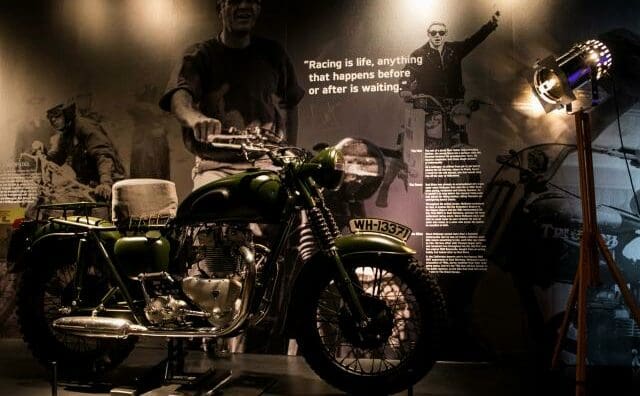 Triumph factory visitor centre museum Bobber Black Speedmaster TR6R