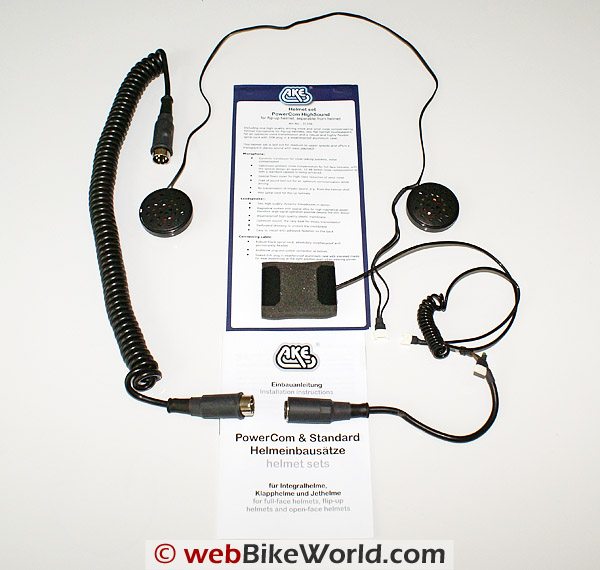 AKE PowerCom Motorcycle Communications System - HighSound Headset Speakers