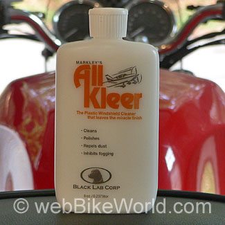 All Kleer 8 oz-Premium Plastic Polish & Cleaner Cleans &  Polishes:Plastic/Glass Windshield, Motorcycle Visor/Windshield,Golf Cart