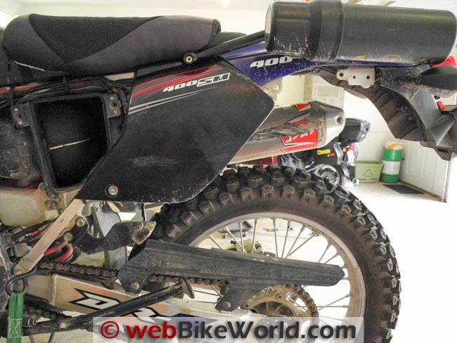 Suzuki DR-Z400S Before Frame Brace