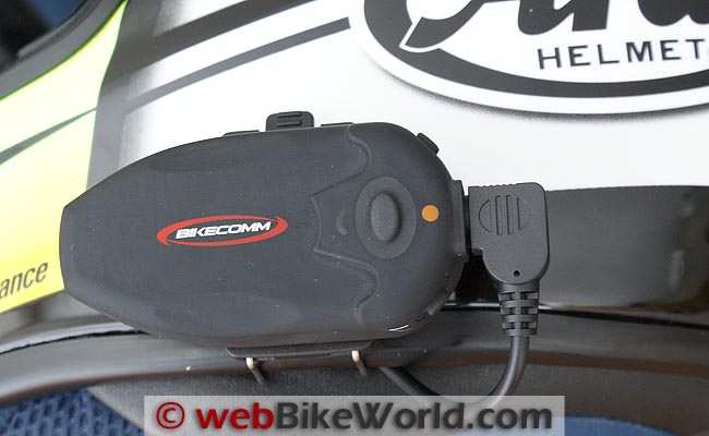 BikeComm Hola Intercom on Helmet