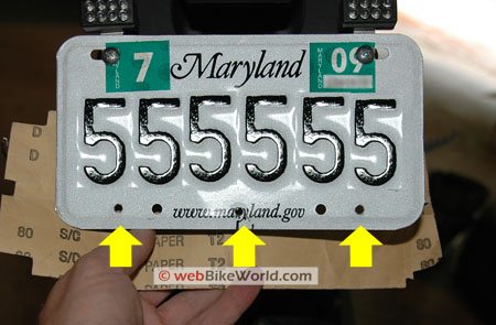 Multistrada LED Brake and Tail Lights - Holes in license plate for Signal Dynamics LED brake light bar