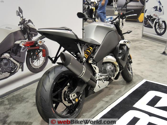 Buell EBR 1190SX Gray Rear View