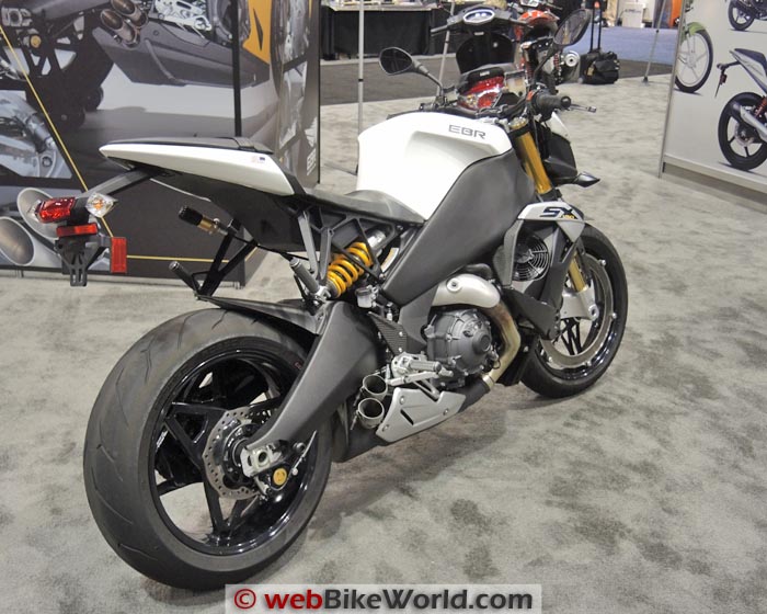 Buell EBR 1190SX White Rear View