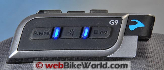 Cardo Scala Rider G9 Intercom Buttons Close-up