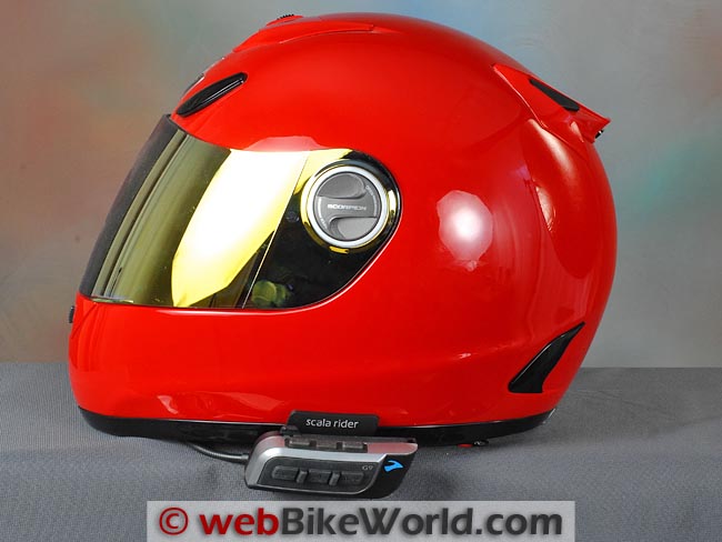 Cardo Scala Rider G9 on Helmet