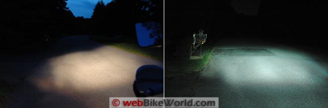 DR650 Low Beam Comparison