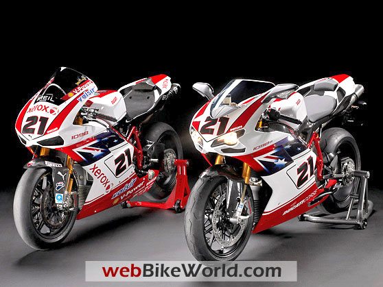 Ducati 1098 Superbike (left) and Ducati 1198 S