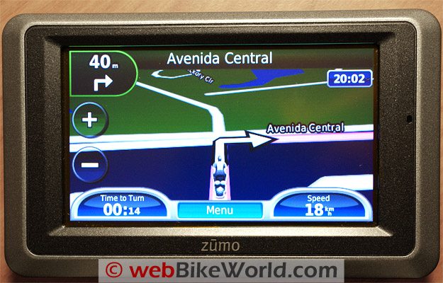 Garmin zumo 660 Route Screen