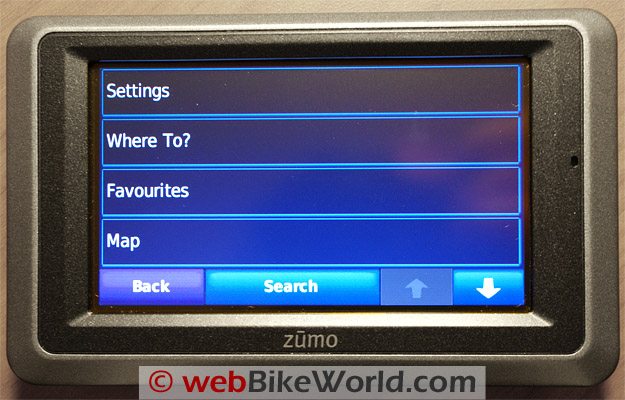 Garmin zumo 660 Settings