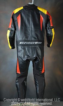GiMoto Custom Motorcycle Leathers - Rear View