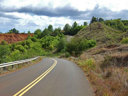 Typical Canyon Road in Kauai