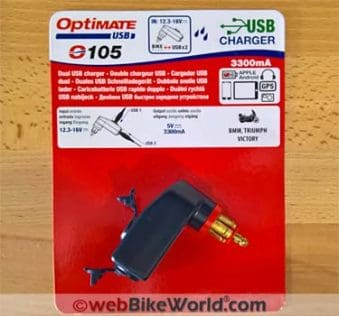 Tecmate OptiMATE USB O-115 Dual Port Weatherproof Charger – Fits BMW, Triumph, Ducati Bike Sockets