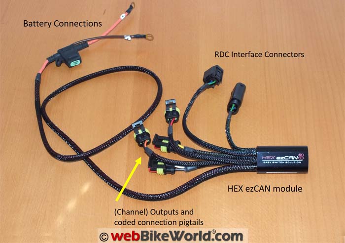 HEX ezCAN Wiring Harness Components