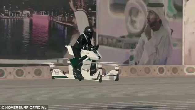 Pigs really do fly over Dubai Scorpion hoverbike