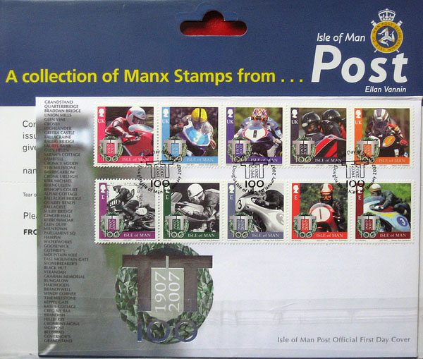 Isle of Man TT Motorcycle Stamps