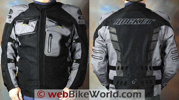 Joe Rocket Dry Tech Nano Jacket - Front and Rear Views