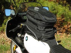 FAMSA motorcycle tank bag, Model 246, fully extended.