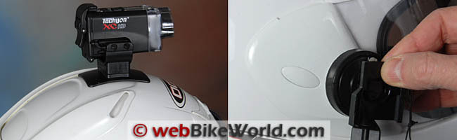 Motorcycle Helmet Video Camera Mounting