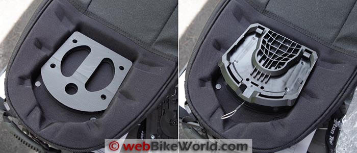 Mounting Plates in Bottom of Tank Bag