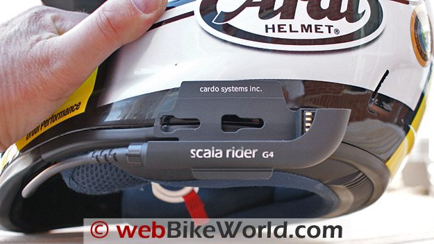 Cardo Scala Rider G4 Intercom mounting bracket.