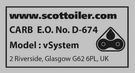 Scottoiler CARB Sticker