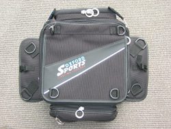 Motorcycle tail bag - seat bag - top view