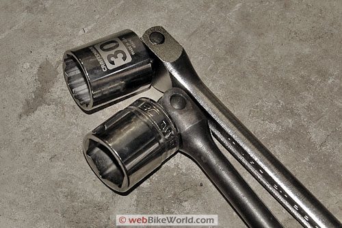 Ducati Multistrada Chain Adjustment - 30 mm Sockets