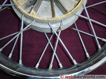 Old spokes and wheel