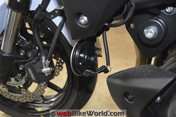 Stock Horn on 2015 Kawasaki Versys