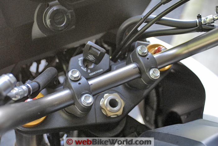 Stock Suzuki Handlebar Clamps