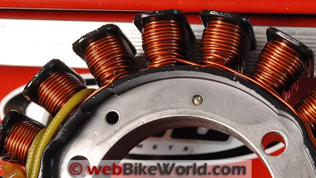 Stock Suzuki Stator Close-up