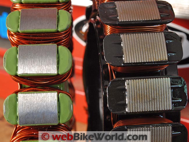 Stock vs. 250W Stator Edge Close-up