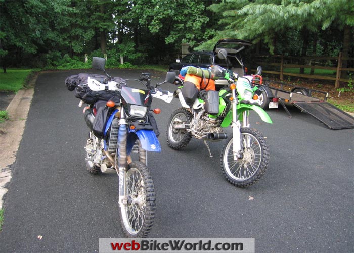 Suzuki DRZ-400S and Kawasaki