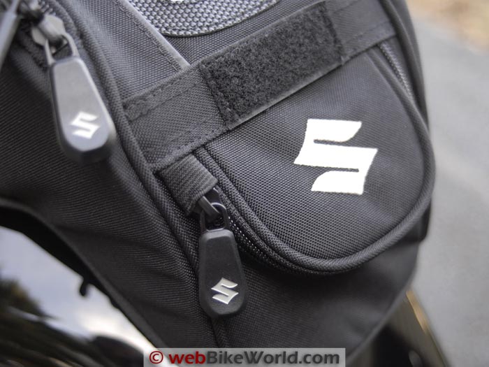 Suzuki GW250 Tank Bag Cover Rear Pocket Close-up