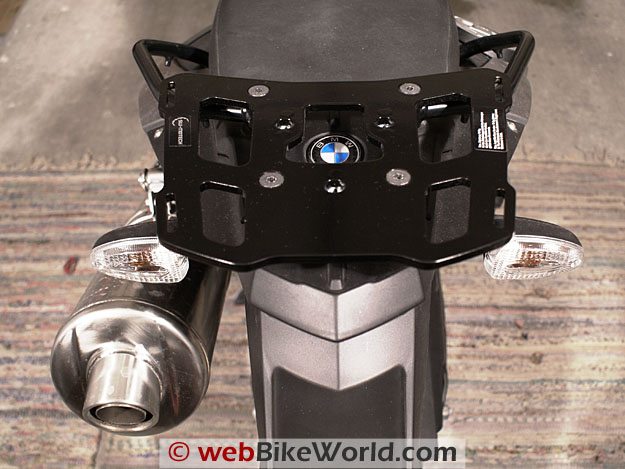 SW-Motech adapter plate on a BMW F800GS.