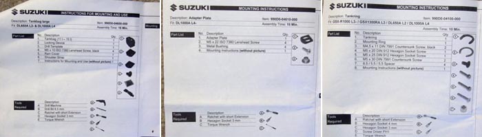 Tank Bag Ring Plate Instructions