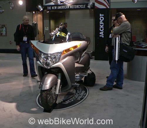 Victory Vision Motorcycle - Silver, Front View