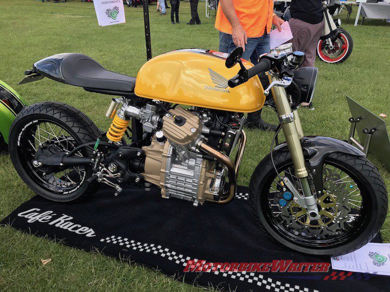 Laverda Concours winner best in show by judges and people's choice winner is Garth Allison with his 1980 Honda CX500