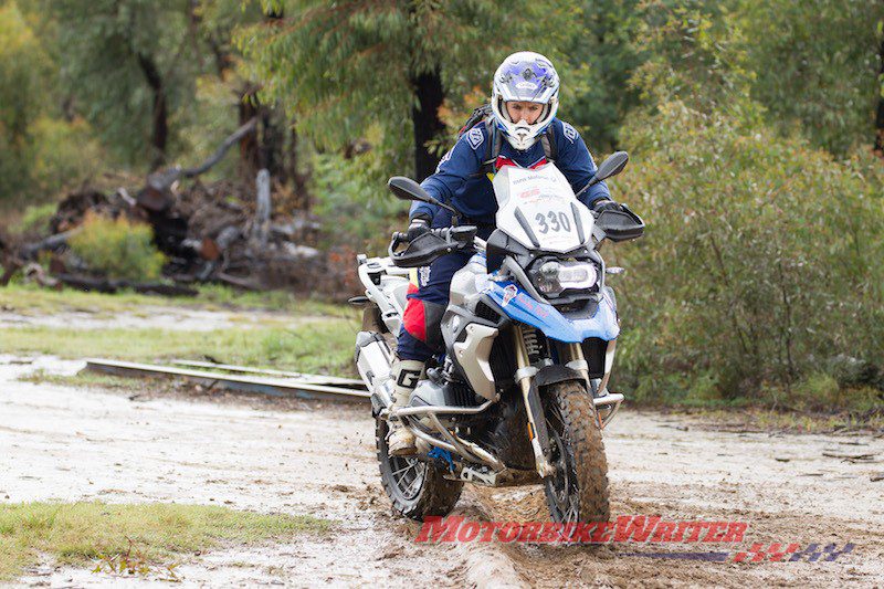 Aussie woman rides blindfolded to win