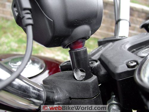 Garmin GPS Handlebar Mount Assembled and Operational