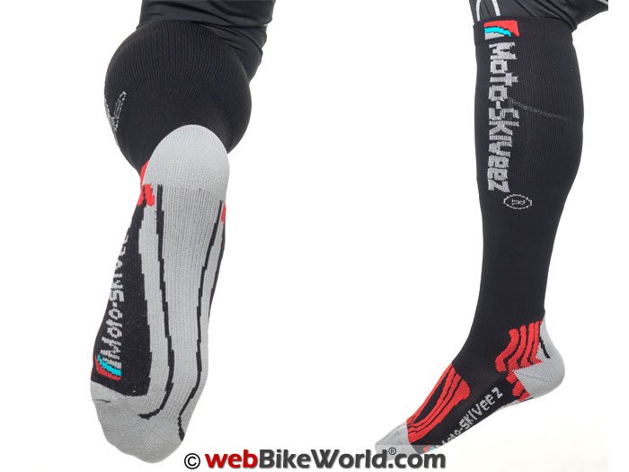 Moto Skiveez Compression Socks with Aloe - Bottom View